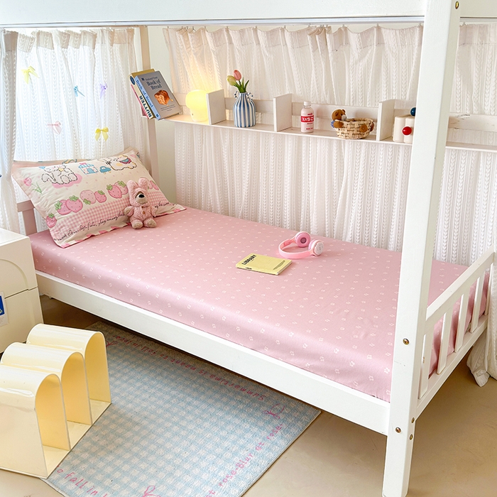 91家纺网 家纺一手货源 找家纺 拾物记 2025新款A类棉学生床笠第二批 叮当奶猫（B版）