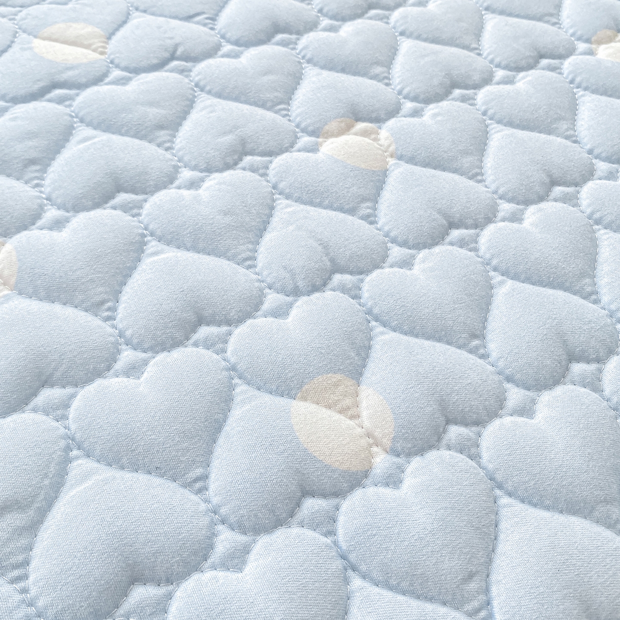 91家纺网 家纺一手货源 找家纺 眠势力 2025新款韩版花边夹棉床笠单件公主风四季款床垫保护套床罩 波点蓝