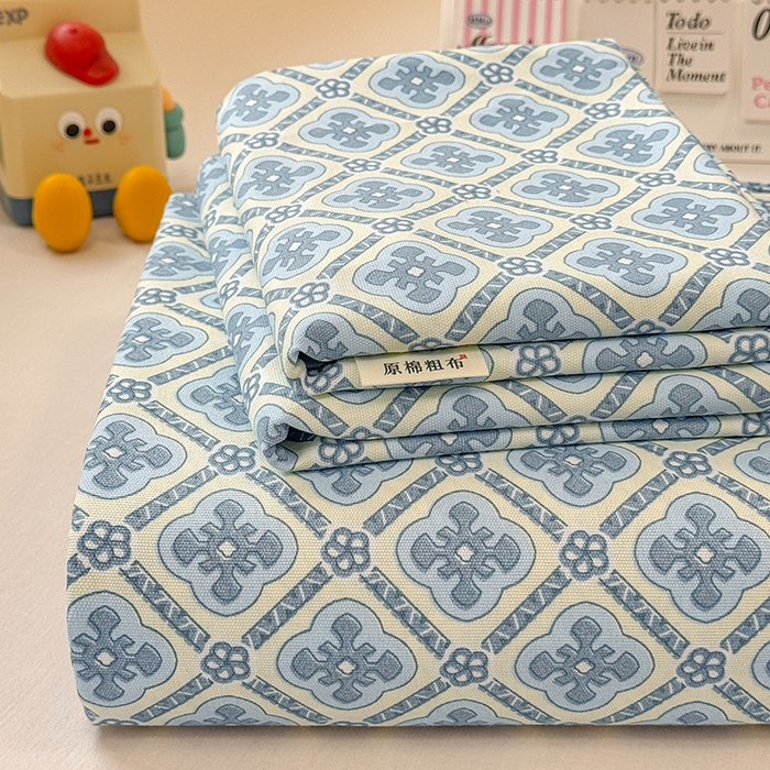 91家纺网 家纺一手货源 找家纺 爱彼家纺  2025新款锦柔老粗布席子凉席床单热卖花型 星格