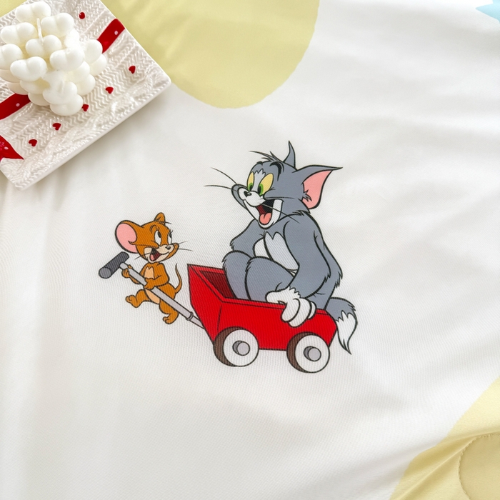 91家纺网 家纺一手货源 找家纺 彩象树家纺 2025新款猫和老鼠系列凉感夏被被子被芯 音乐派对