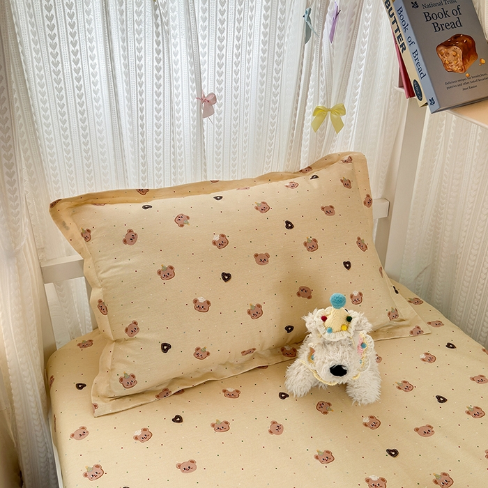 91家纺网 家纺一手货源 找家纺 拾物记 2025新款A类棉学生床笠第二批 皇家学院-黄