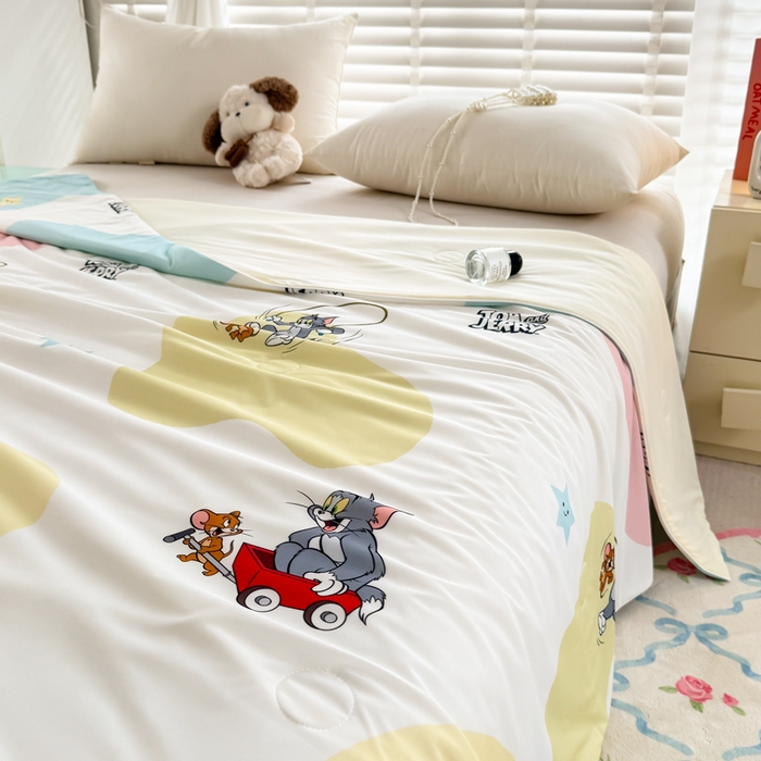 91家纺网 家纺一手货源 找家纺 （总）彩象树家纺 2025新款猫和老鼠系列凉感夏被被子被芯