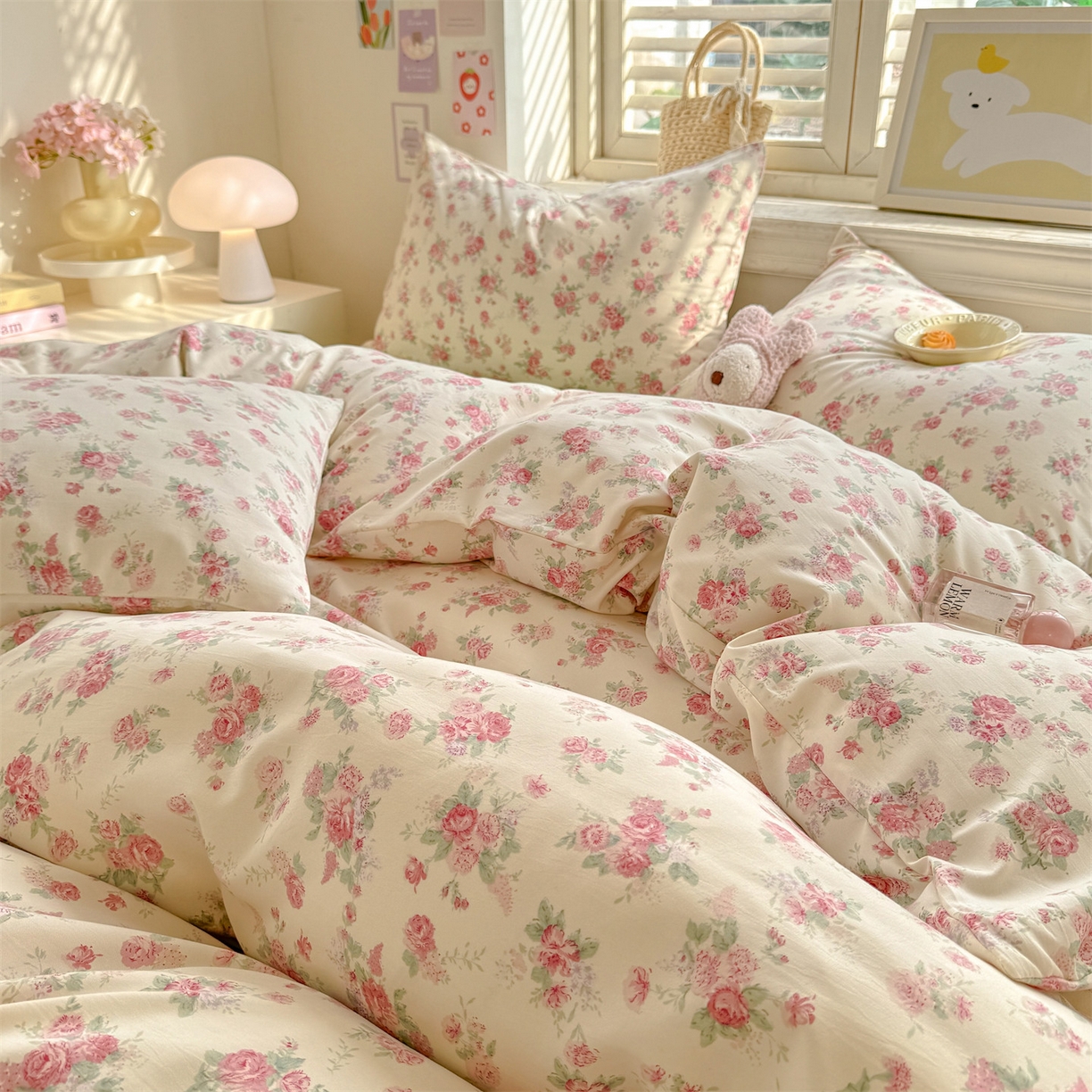 91家纺网 家纺一手货源 找家纺 多品家纺 2025新款超柔双层纱水洗棉单被套 漫芙