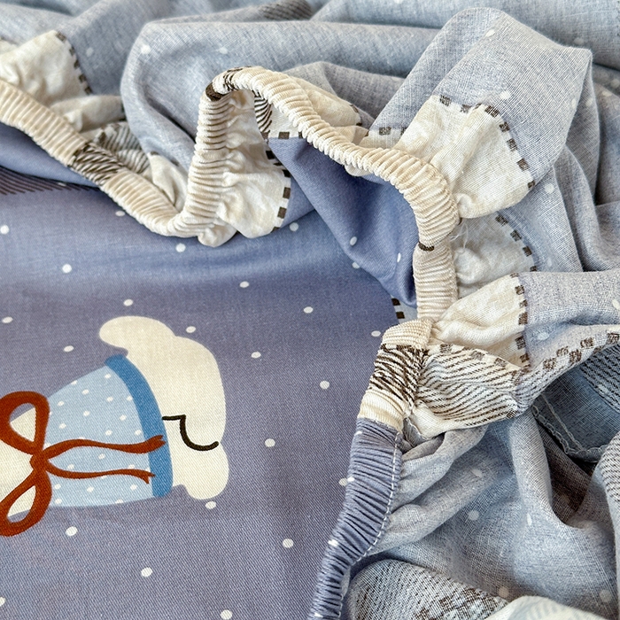 91家纺网 家纺一手货源 找家纺 拾物记 2025新款A类棉学生床笠第二批 胖胖多肉球