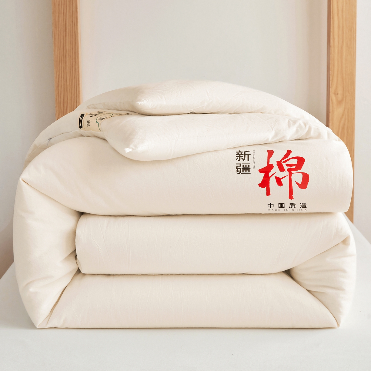 91家纺网 家纺一手货源 找家纺 （总）熙宴家纺 2025新款水洗棉100%新疆棉花被学生床--月光白