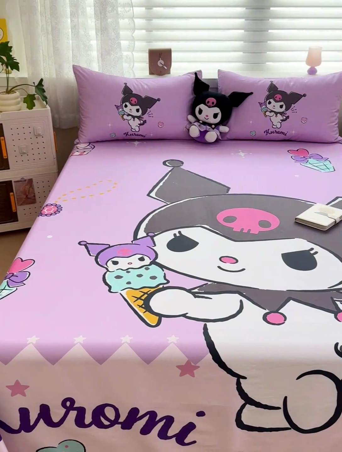 91家纺网 家纺一手货源 找家纺 （总）名兮家居 2024新款三丽鸥133*72大版全棉数码印花床单 【含防伪标】