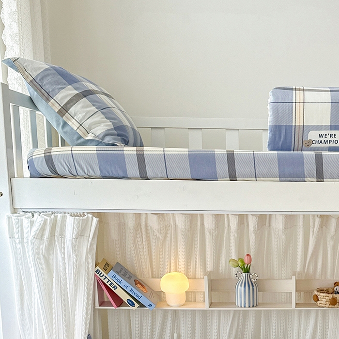 91家纺网 家纺一手货源 找家纺 拾物记 2025新款A类棉学生床笠第二批 绅士品格-蓝