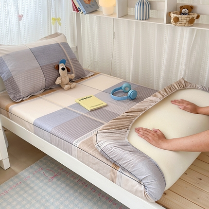 拾物记 2025新款A类棉学生床笠第二批 阳光沙漠-灰