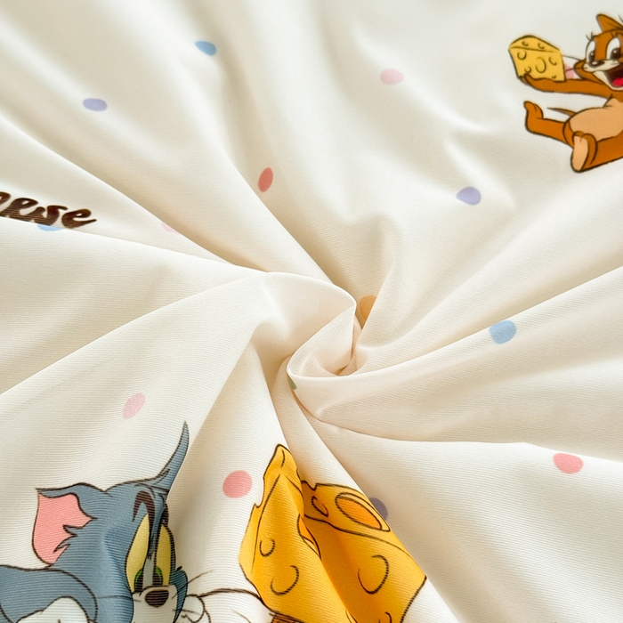 91家纺网 家纺一手货源 找家纺 彩象树家纺 2025新款猫和老鼠系列凉感夏被被子被芯 奶酪大盗