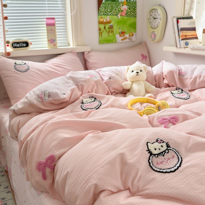 91家纺网 家纺一手货源 找家纺 （总）三元色 2025新款云感毛巾绣四件套