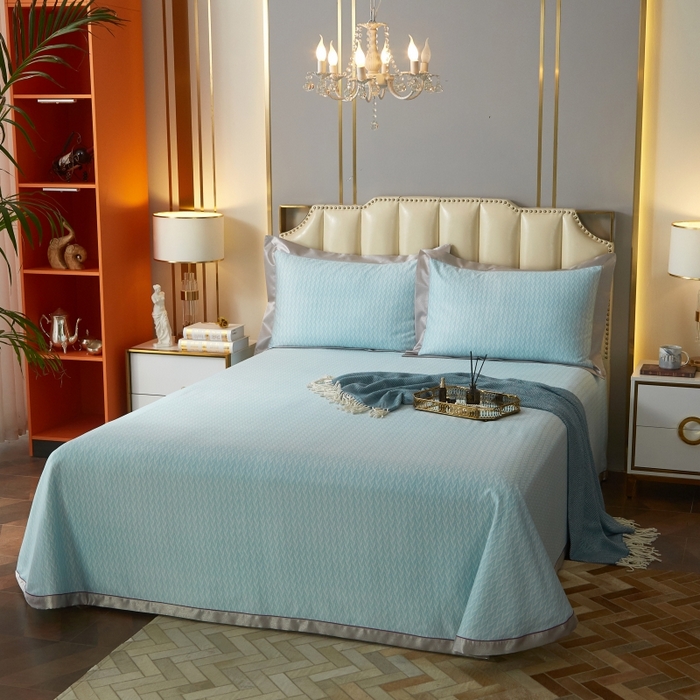 91家纺网 家纺一手货源 找家纺 （总）威克凯丽 2025新款竹语天丝软凉席三件套