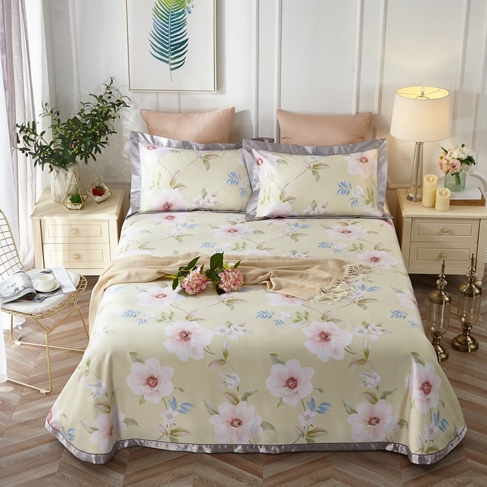 91家纺网 家纺一手货源 找家纺 （总）威克凯丽 2025新款竹语天丝软凉席三件套