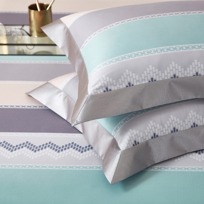 91家纺网 家纺一手货源 找家纺 威克凯丽 2025新款竹语天丝软凉席三件套 阿希莉-蓝