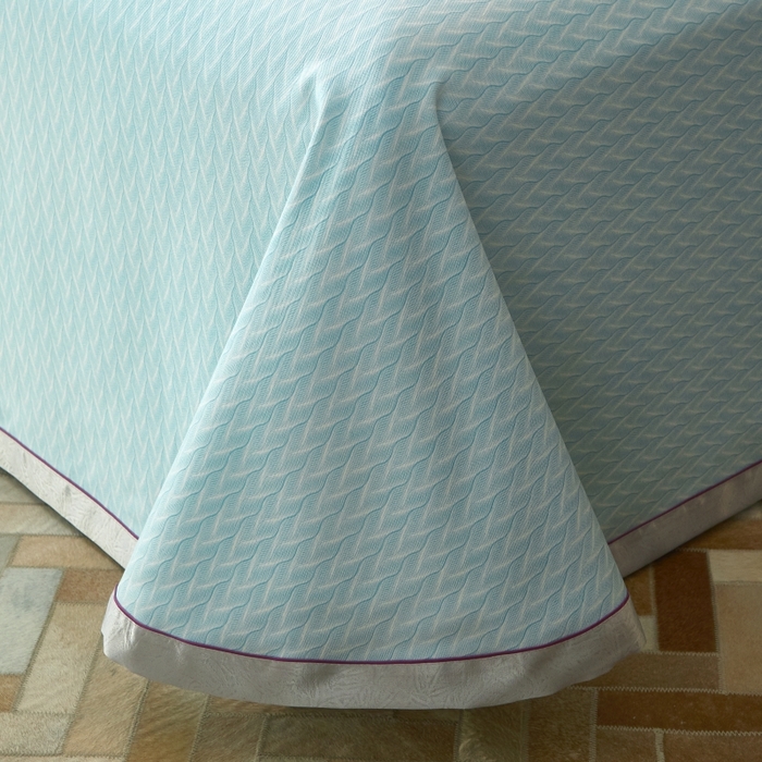 91家纺网 家纺一手货源 找家纺 威克凯丽 2025新款竹语天丝软凉席三件套 布鲁塞尔-绿灰