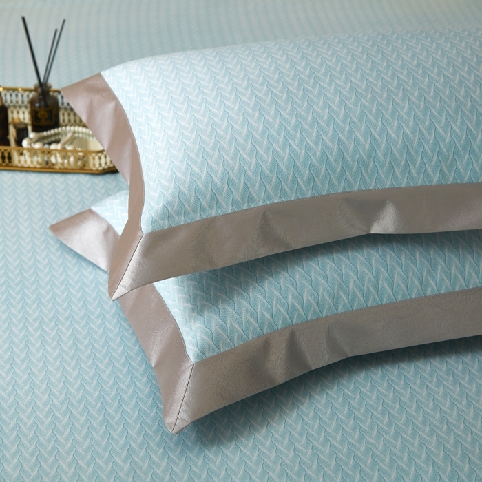 91家纺网 家纺一手货源 找家纺 威克凯丽 2025新款竹语天丝软凉席三件套 布鲁塞尔-绿灰