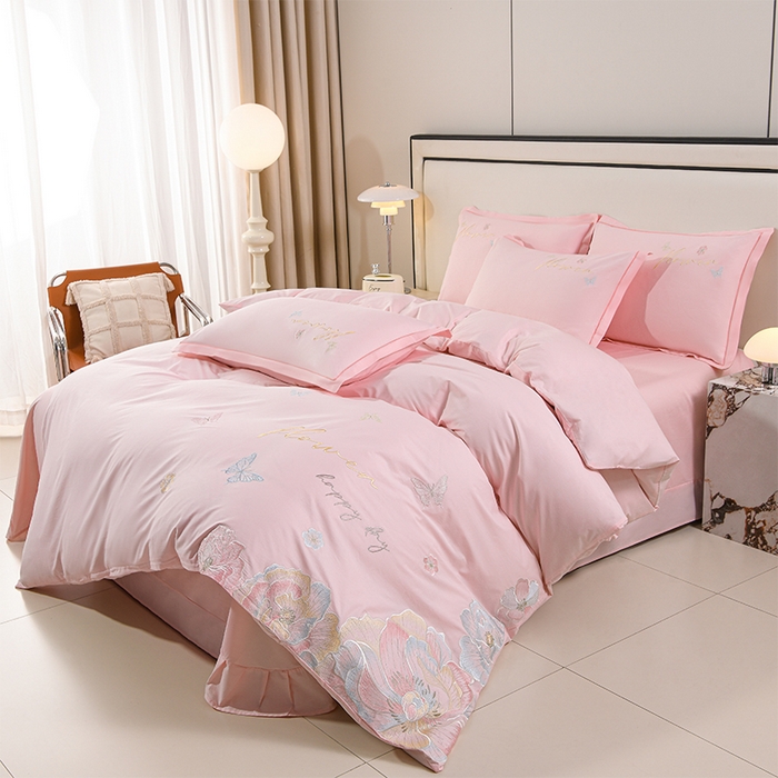 91家纺网 家纺一手货源 找家纺 （总）登登家纺 2025新款A类长绒棉刺绣四件套-华尔兹