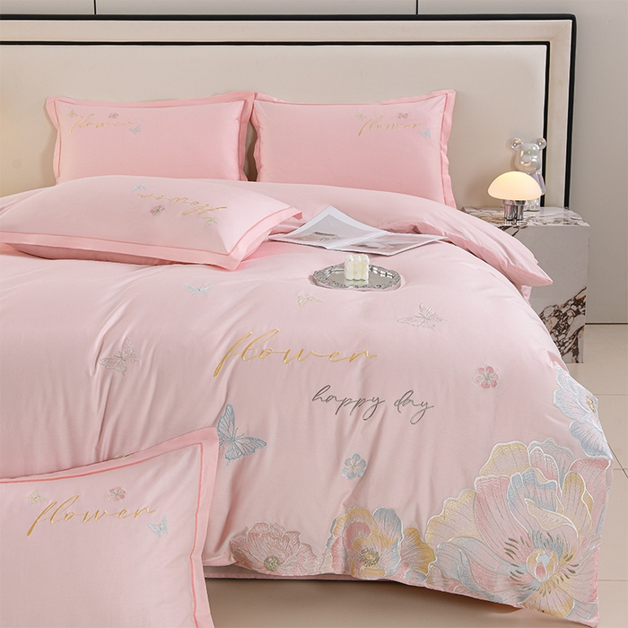 91家纺网 家纺一手货源 找家纺 （总）登登家纺 2025新款A类长绒棉刺绣四件套-华尔兹