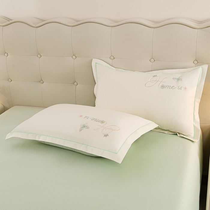 91家纺网 家纺一手货源 找家纺 （总）登登家纺 2025新款A类长绒棉刺绣四件套-风铃