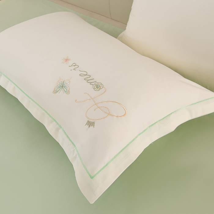 91家纺网 家纺一手货源 找家纺 （总）登登家纺 2025新款A类长绒棉刺绣四件套-风铃