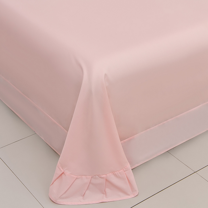 91家纺网 家纺一手货源 找家纺 登登家纺 2025新款A类长绒棉刺绣四件套-风铃 风铃-粉