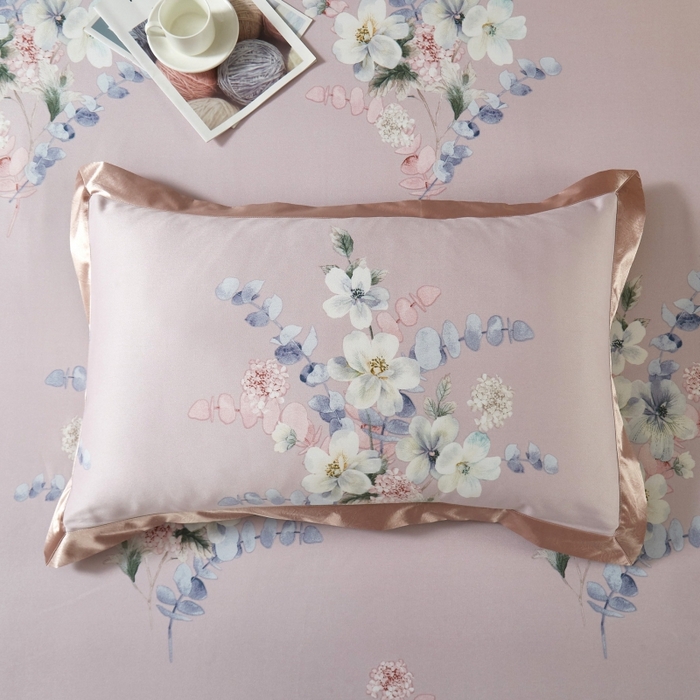 91家纺网 家纺一手货源 找家纺 威克凯丽 2025新款竹语天丝软凉席三件套 恬园-豆沙