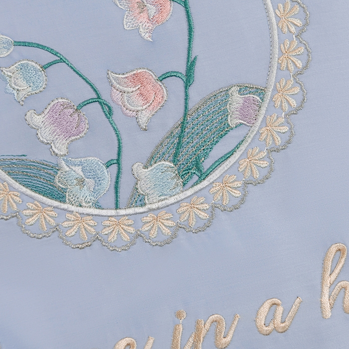 91家纺网 家纺一手货源 找家纺 登登家纺 2025新款A类长绒棉刺绣四件套-风铃 风铃-蓝