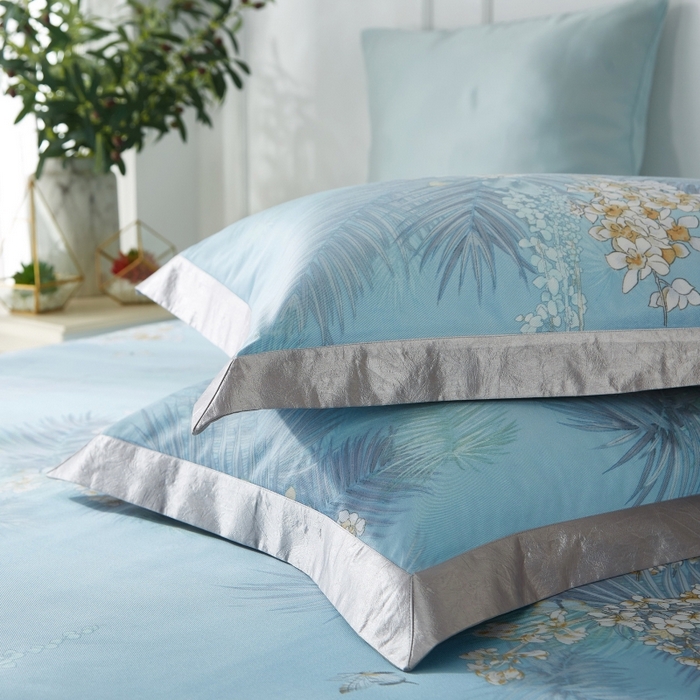 91家纺网 家纺一手货源 找家纺 威克凯丽 2025新款竹语天丝软凉席三件套 欣然一叶