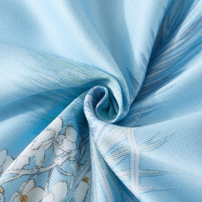 91家纺网 家纺一手货源 找家纺 威克凯丽 2025新款竹语天丝软凉席三件套 欣然一叶