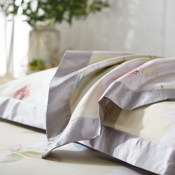 91家纺网 家纺一手货源 找家纺 威克凯丽 2025新款竹语天丝软凉席三件套 云水之谣-浅黄