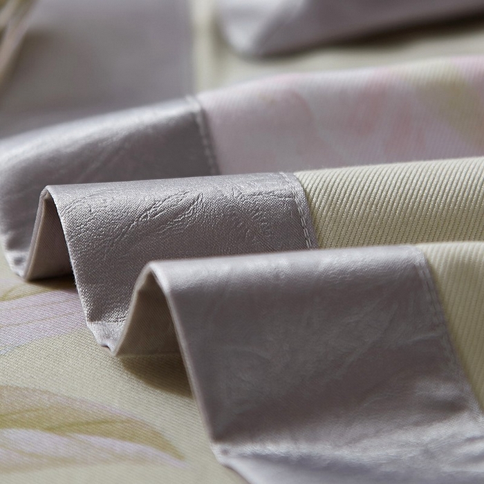 91家纺网 家纺一手货源 找家纺 威克凯丽 2025新款竹语天丝软凉席三件套 云水之谣-浅黄