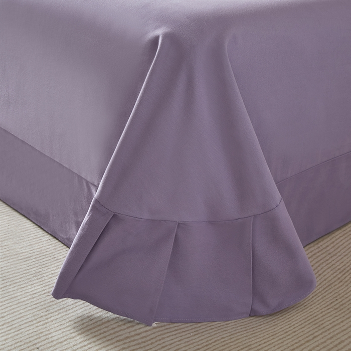 91家纺网 家纺一手货源 找家纺 金纱玉纺家纺 2025数码印花100%棉四件套 雨梦-紫