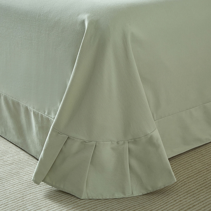 91家纺网 家纺一手货源 找家纺 金纱玉纺家纺 2025数码印花100%棉四件套 华美-绿