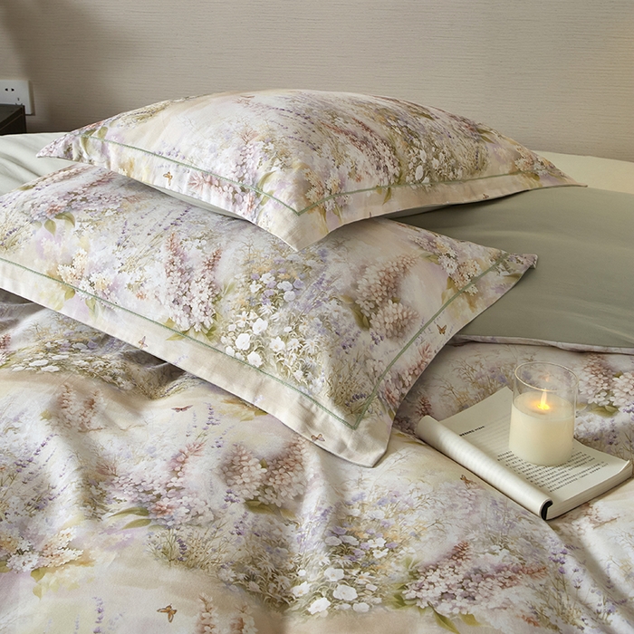 91家纺网 家纺一手货源 找家纺 金纱玉纺家纺 2025数码印花100%棉四件套 华美-绿