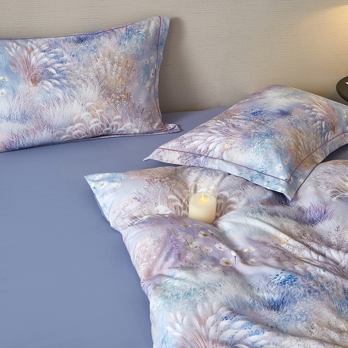 91家纺网 家纺一手货源 找家纺 金纱玉纺家纺 2025数码印花100%棉四件套 秋意浓-彐