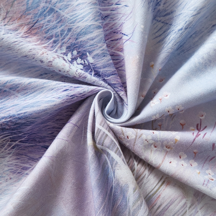 91家纺网 家纺一手货源 找家纺 金纱玉纺家纺 2025数码印花100%棉四件套 秋意浓-彐