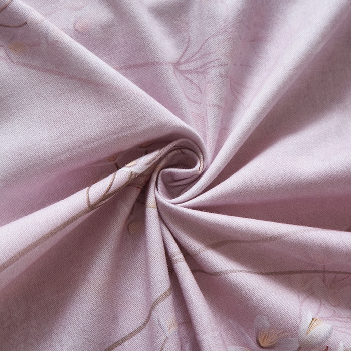 91家纺网 家纺一手货源 找家纺 金纱玉纺家纺 2025数码印花100%棉四件套 听风冷雨-粉