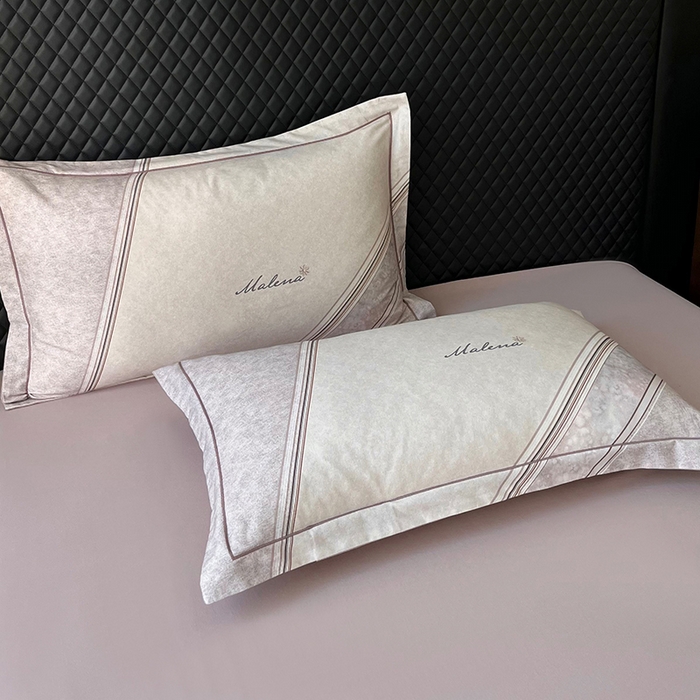 91家纺网 家纺一手货源 找家纺 金纱玉纺家纺 2025数码印花100%棉四件套 忘影-灰