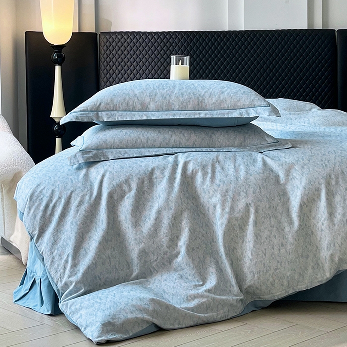 91家纺网 家纺一手货源 找家纺 金纱玉纺家纺 2025数码印花100%棉四件套 新世纪-兰