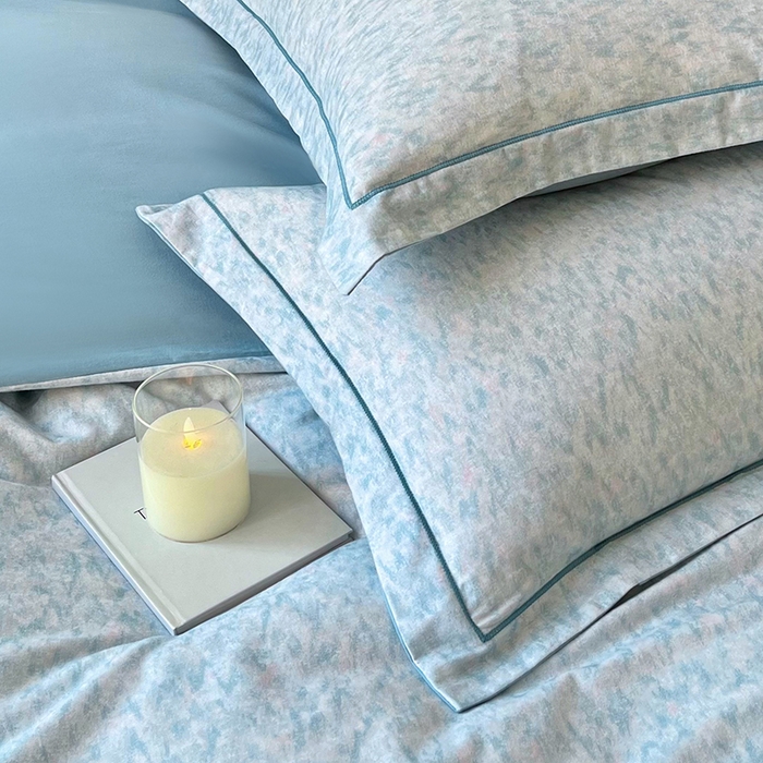 91家纺网 家纺一手货源 找家纺 金纱玉纺家纺 2025数码印花100%棉四件套 新世纪-兰