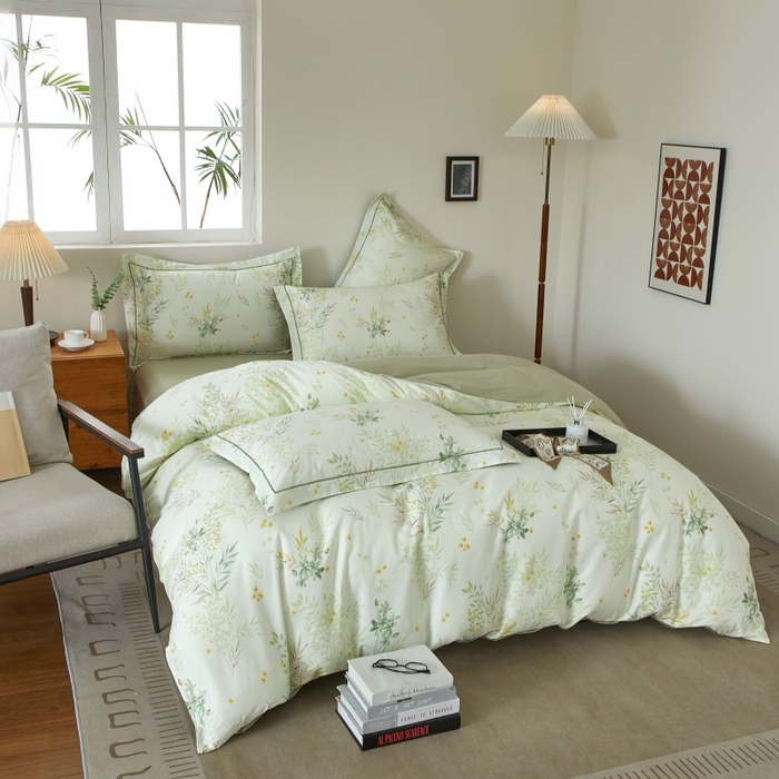 91家纺网 家纺一手货源 找家纺 威克凯丽 2025新款全棉13372系列四件套 莫奈