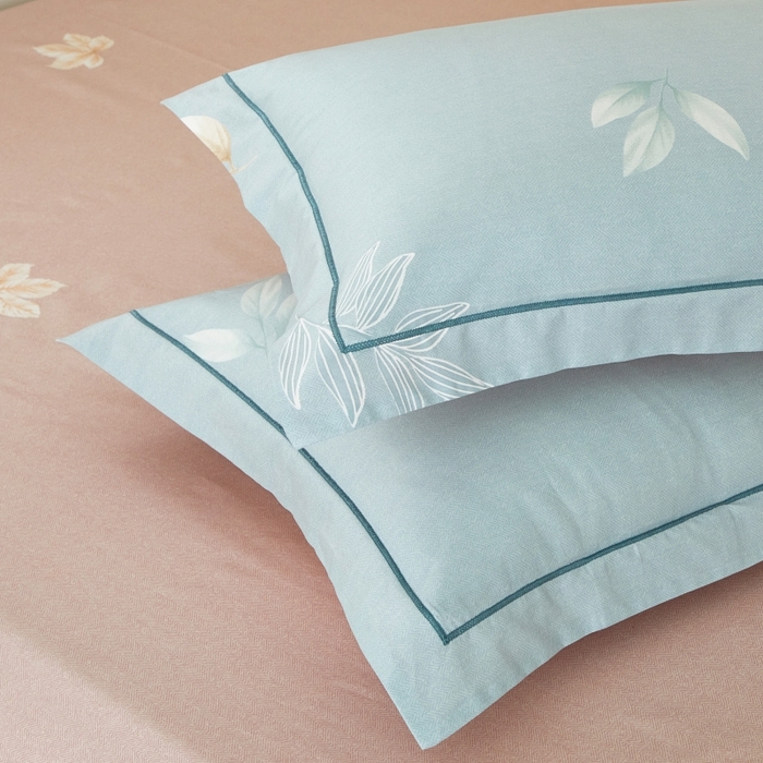 91家纺网 家纺一手货源 找家纺 威克凯丽 2025新款全棉13372系列四件套 清颜-兰