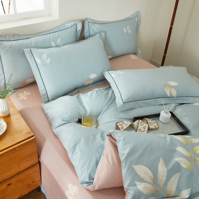 91家纺网 家纺一手货源 找家纺 威克凯丽 2025新款全棉13372系列四件套 清颜-兰