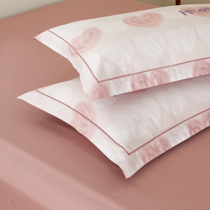 91家纺网 家纺一手货源 找家纺 威克凯丽 2025新款全棉13372系列四件套 心心相印