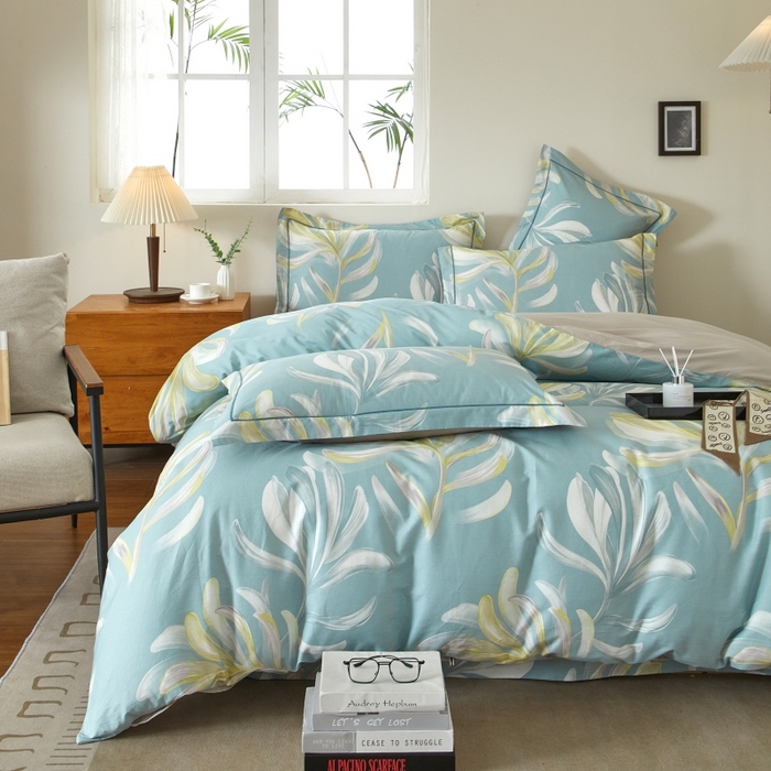 91家纺网 家纺一手货源 找家纺 威克凯丽 2025新款全棉13372系列四件套 雅兰