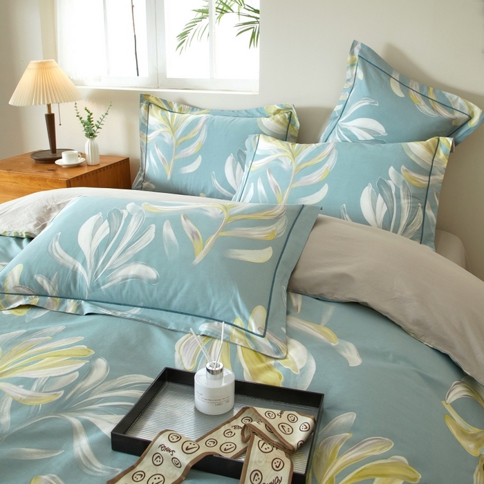 91家纺网 家纺一手货源 找家纺 威克凯丽 2025新款全棉13372系列四件套 雅兰