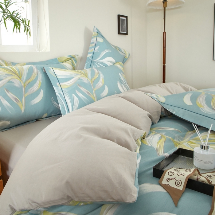 91家纺网 家纺一手货源 找家纺 威克凯丽 2025新款全棉13372系列四件套 雅兰