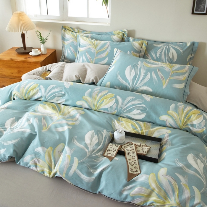 91家纺网 家纺一手货源 找家纺 威克凯丽 2025新款全棉13372系列四件套 雅兰