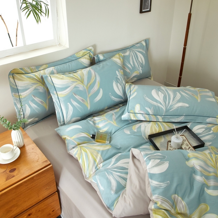 91家纺网 家纺一手货源 找家纺 威克凯丽 2025新款全棉13372系列四件套 雅兰