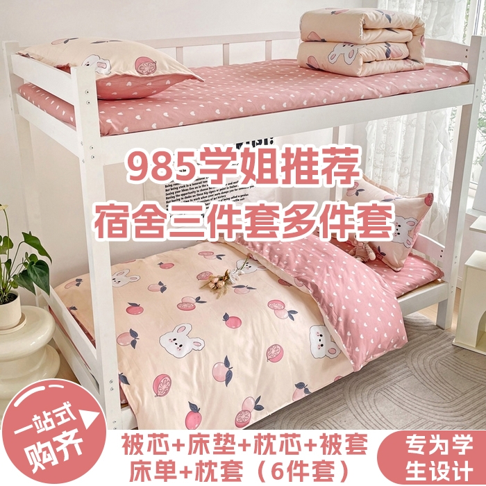 （總）簡(jiǎn)冠 開(kāi)學(xué)季2025植物羊絨學(xué)生宿舍上下鋪學(xué)生三件套學(xué)生床墊被子被芯大禮包