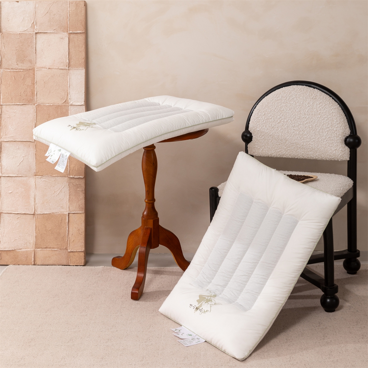 91家纺网 家纺一手货源 找家纺 （总）爱尚家枕芯 2025新款纯棉凉山苦荞护颈枕枕头枕芯